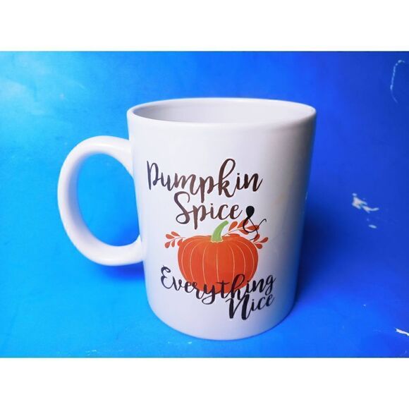 Pumpkin Spice Everything Nice Pumpkin Logo Coffee Cup -Momentum Brands 4'Height - Picture 1 of 3